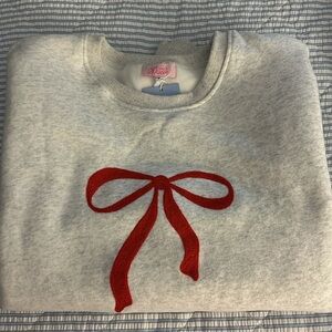 NWT Daily Disco Hand Embroidered Bow Sweatshirt